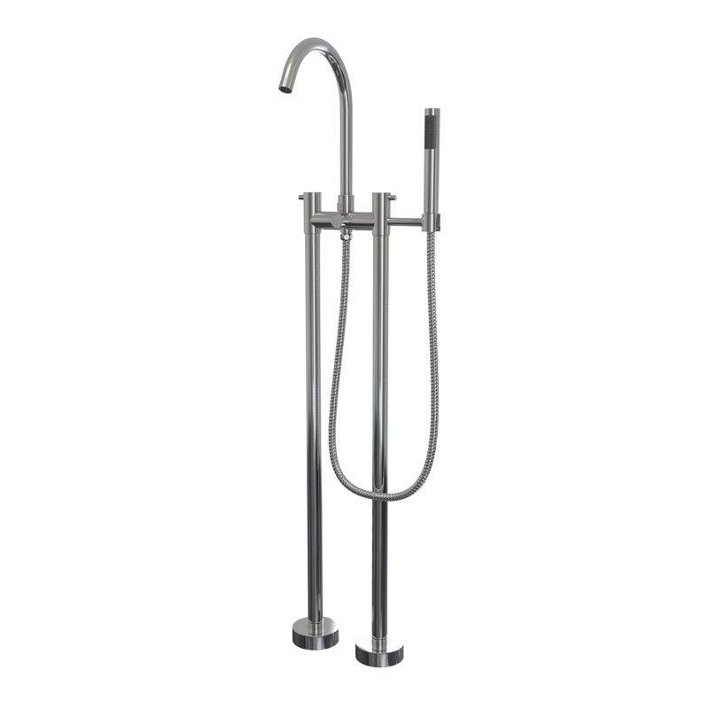 DreamLine Caribbean 40 in. x 8 in. Freestanding Tub Faucet with Handshower, Chrome