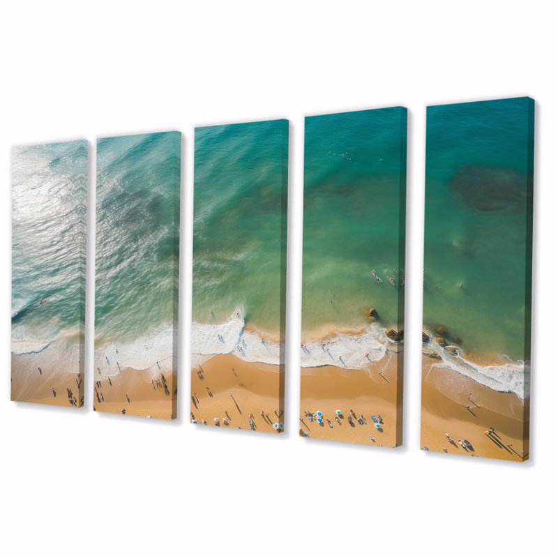 Ensemble d'art mural 5 pièces Coastal Waves, H 28 po x l 60 po