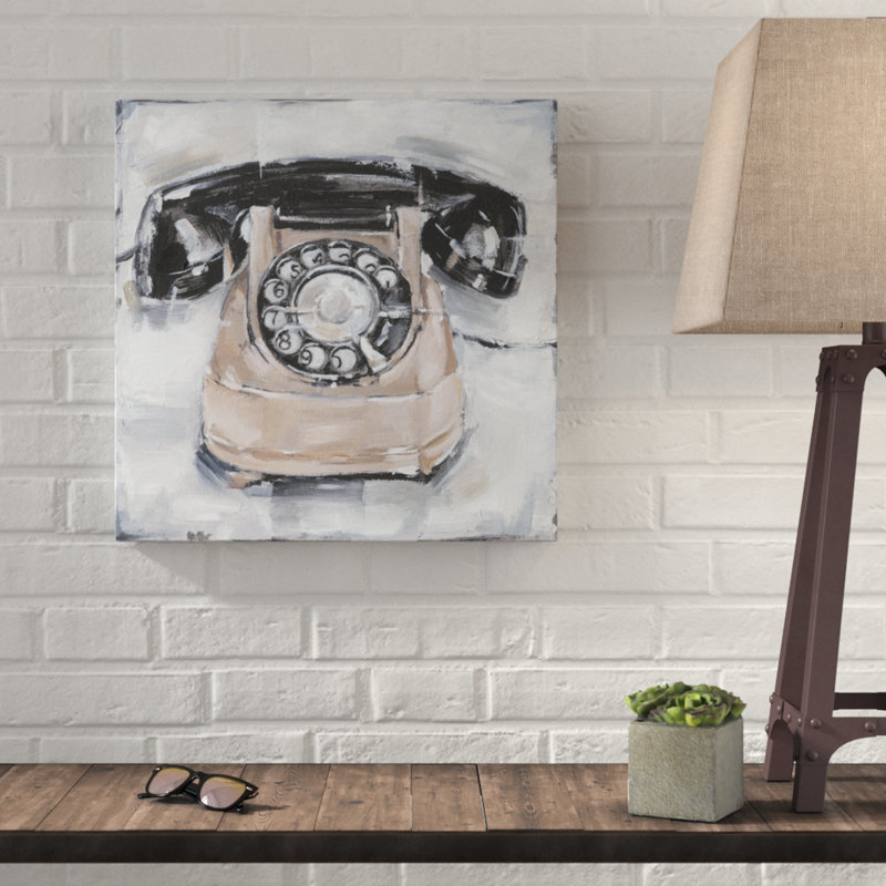 "Rétro téléphone IV" par Ethan Harper, reproduction d'art sur toile, H 20 po x l 20 po, Toile tendue