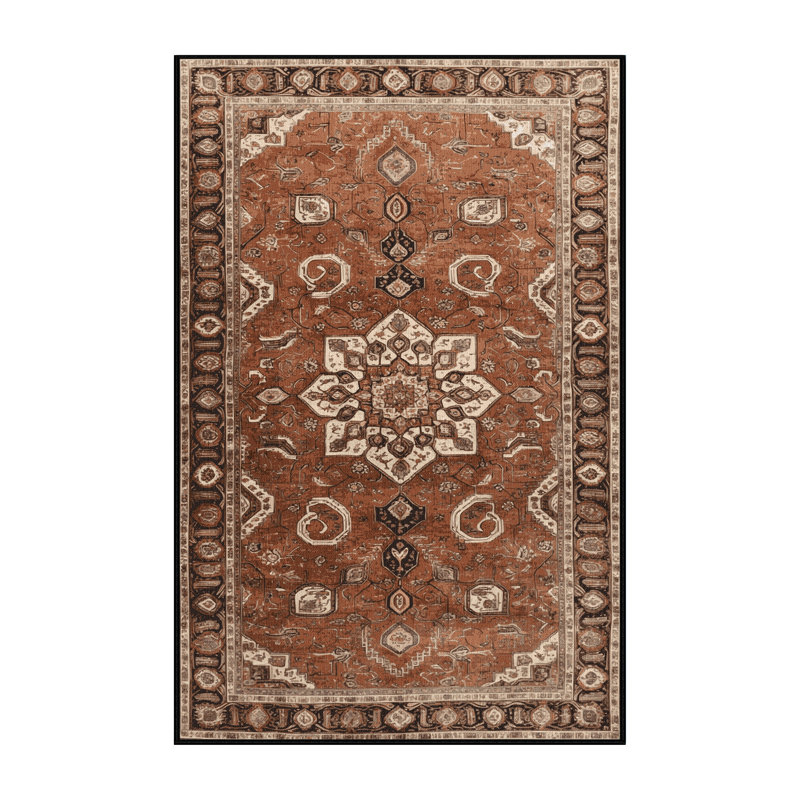 Tapis brun lavable à la machine