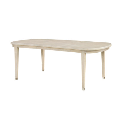 1 table de salle à manger en chêne clair de 96 pouces avec rallonge séparée et meubles en bois de qualité durable