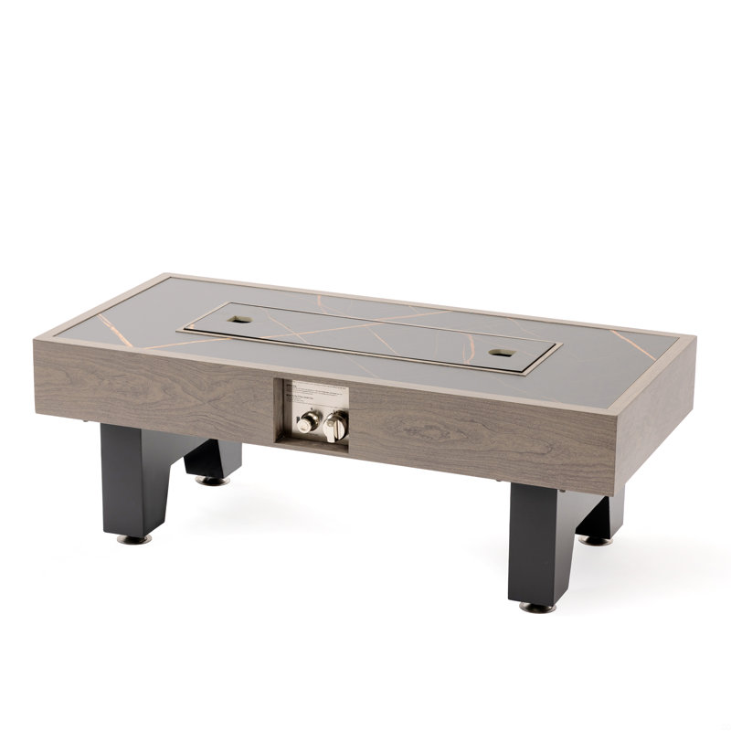 Foyer de table 42 po en fer, Gris, Propane
