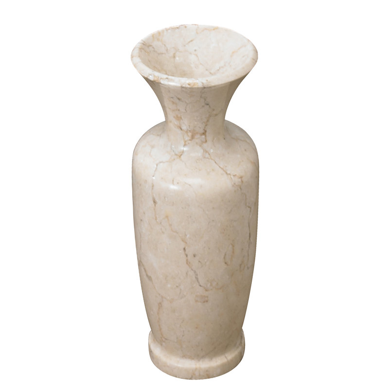 Handmade Marble Table Vase, 10" H