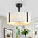18'' 7-Blade Rope Ceiling Fan With Light Kit And Remote Control