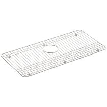 Style Selections 11.81-in x 13.19-in Center Drain Stainless Steel Sink Grid  in the Sink Grids & Mats department at