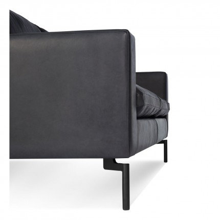 New Standard Sofa, Granite Genuine Leather, 32" H x 78" W x 35" D
