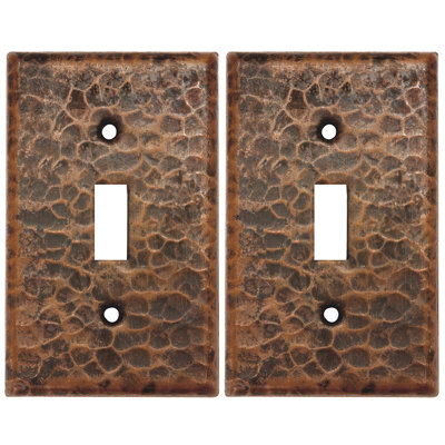 Copper Switchplate Single Toggle Switch Cover - Quantity 2
