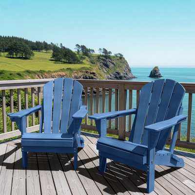 HDPE Outdoor Foldable Adirondack Chair Set Fire Pit Chair