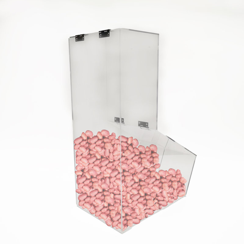 7.5 x 13 x 18.5 Inches 3.5 Gallon Clear Acrylic Bin Candy Bin Top Fill Front
