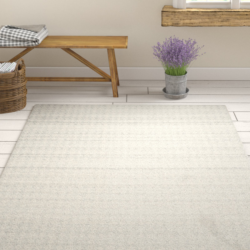 Sanders Hand Woven Wool Geometric Rug, Rectangle 4' x 6'