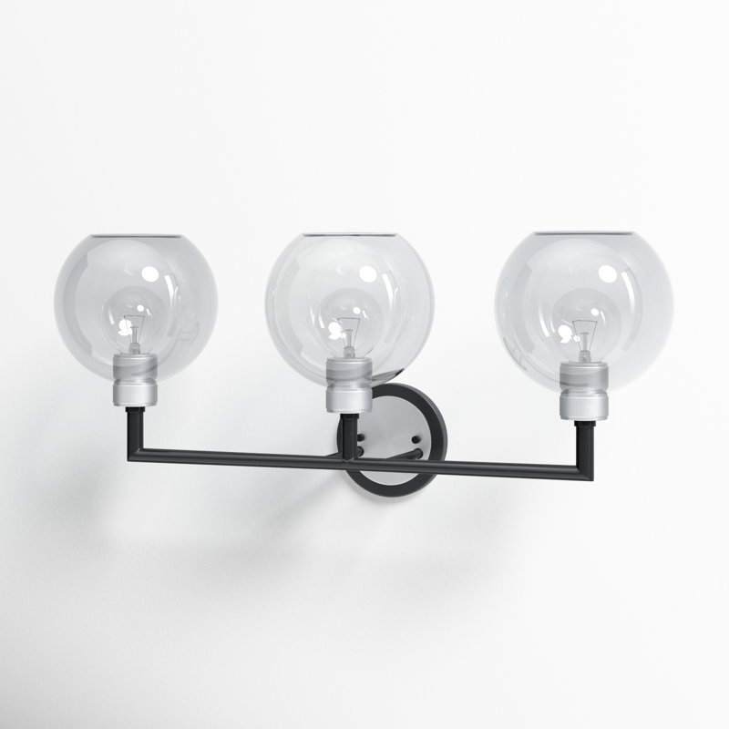 Davian 3 Light Transparent Dimmable Vanity Light