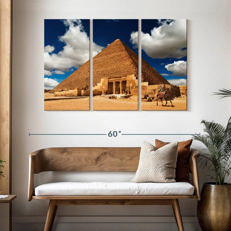 Adella Egyptian Pyramid, 32" H x 50" W