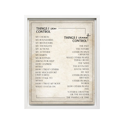 Things I Can Control