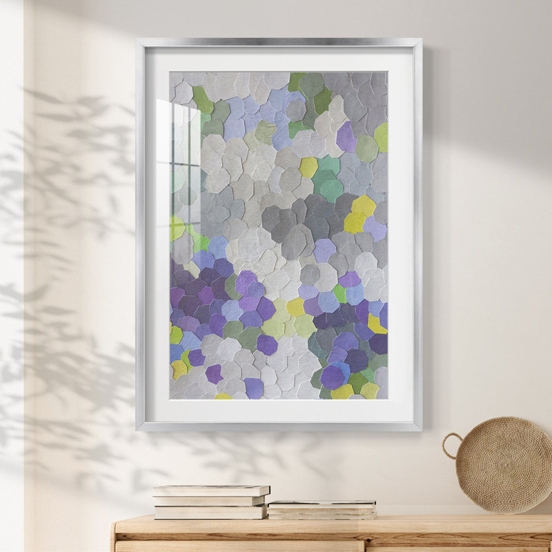 Un jardin en Provence - reproduction encadrée, H 28,5 po x l 20,5 po, Argent argent