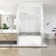 TQP 56-60 in. W x 66 in. H Double Sliding Frameless Bathtub Door in Chrome with 3/8 in Tempered Clear Glass
