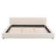 Élégant lit tapissier beige avec cadre en bois de bouleau durable, parfait pour les chambres modernes et traditionnelles-1821878491