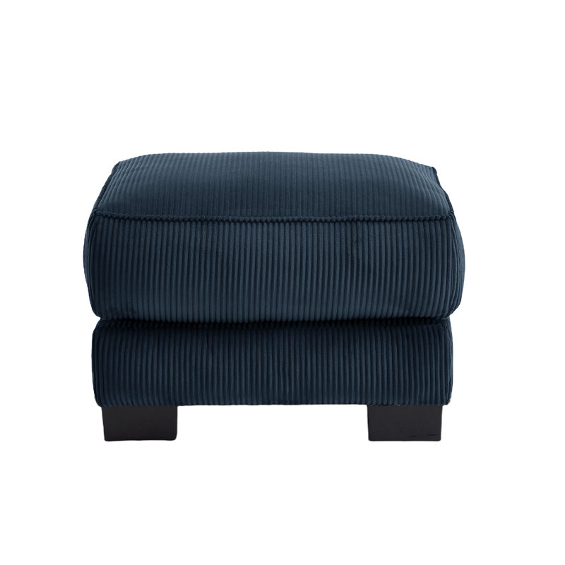 Upholstered Ottoman, Bleu
