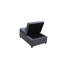 Canapé-lit pliant avec repose-pieds gris foncé-1135049405