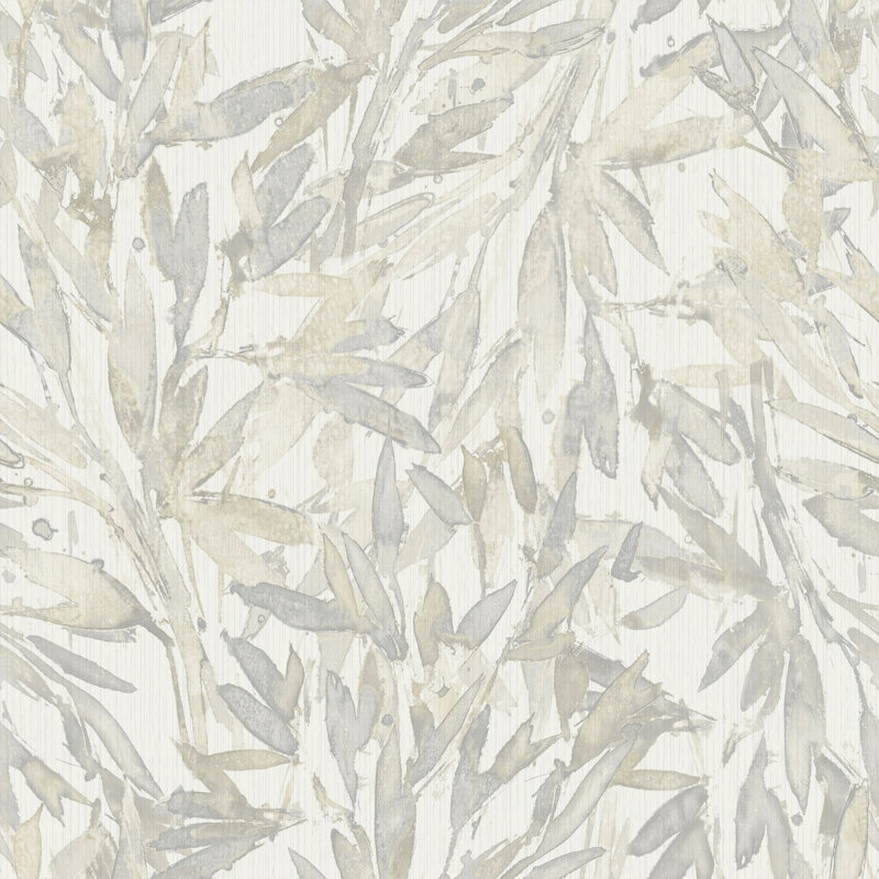 Floral Roll, Cream/Gray