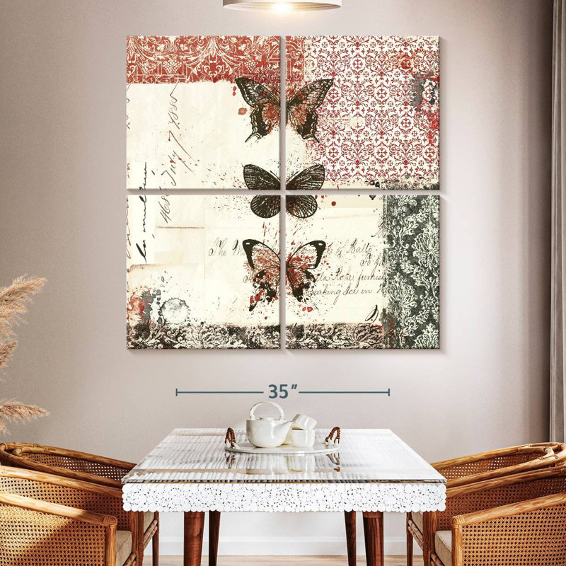 Brampt Bees And Butterflies II, 50" H x 50" W