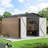 Outdoor Metal Shed Storage with Updated Frame Structure and Lockable Doors-101509807