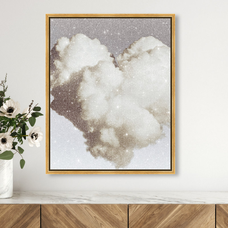 Cloud Love III Print by Oliver Gal, 31"H x 25"W, Gold Floater Frame