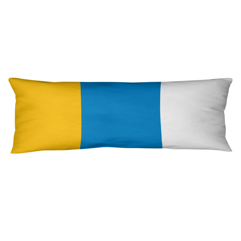 Oreiller pour le corps à rayures en polyester / polyester, Football Addington, Milieu bleu poudre