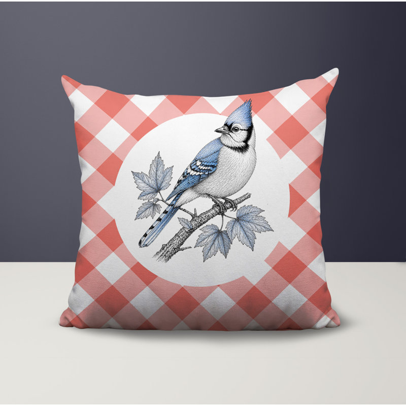 Oreiller réversible intérieur / extérieur Blue Jay, 18 x 18, Pêche