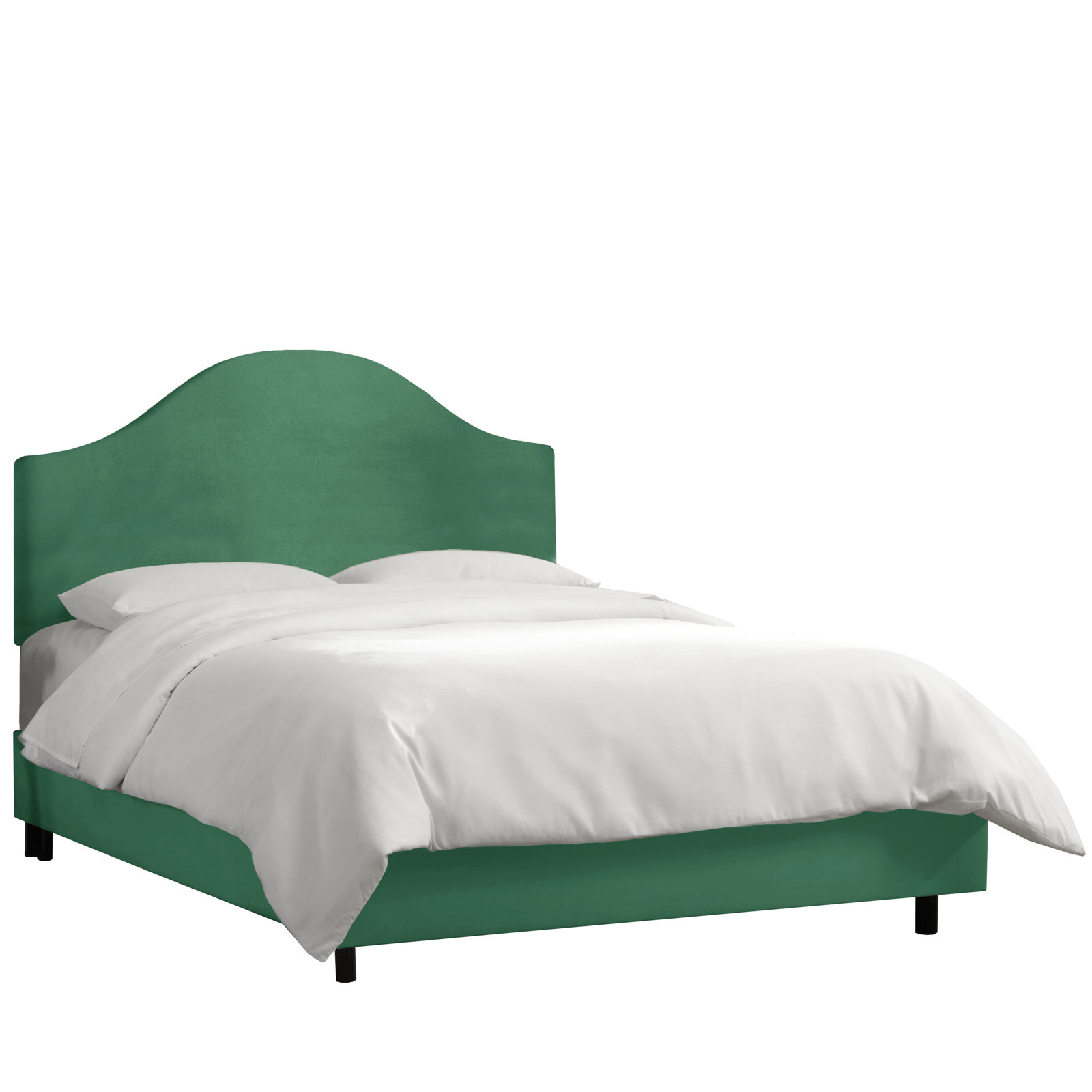 Morris Linen Upholstered Bed, Full, Classic Talc Linen