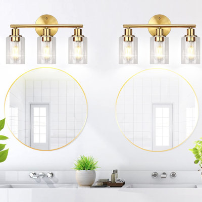 Éclairage mural pour salle de bain à 3 lumières à intensité variable Derell