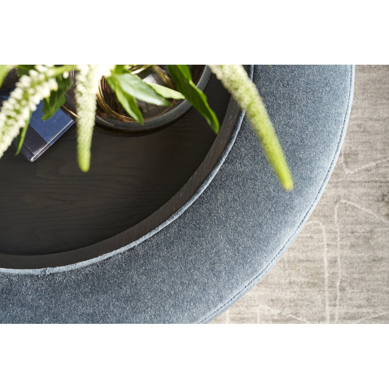 Springfield By Michael Weiss Oval Ottoman, Casa Blanca, Impala Linen