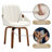 Modern Swivel Upholstered Faux Leather Solid Wood Dining Chairs-13474886