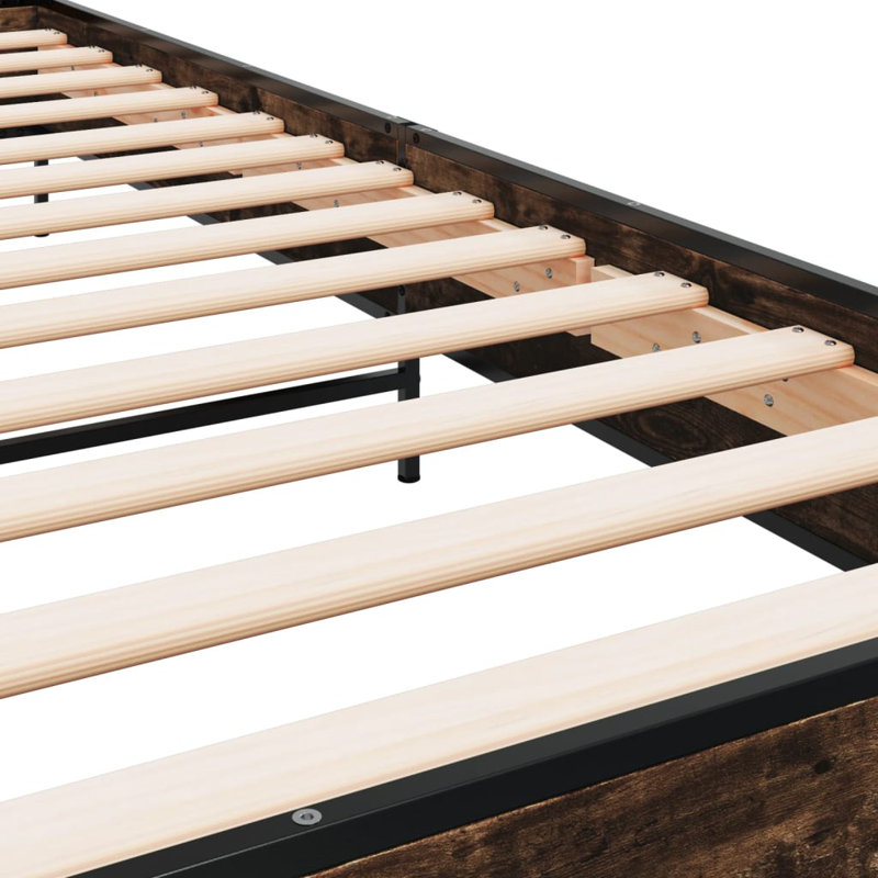 Achillefs Bed, Smoked Oak, European Single (90 x 200cm)