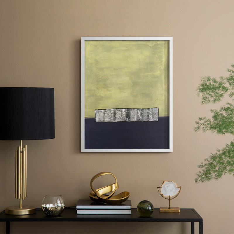 «Colorfield Compliment I», reproduction encadrée - bois massif, H 15 po x l 12 po, Blanc