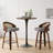 Swivel Faux Leather Cushion Rattan Back Counter & Bar Stools-215557214-215557213