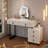 Modern Makeup Table with Storage Drawers & Side Cabinet