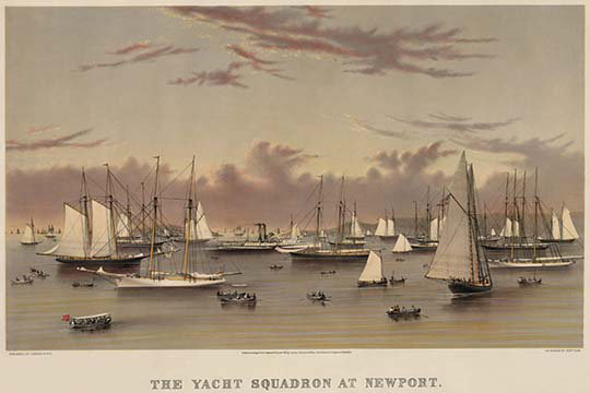 The Yacht squadron at Newport - impression d'art graphique, 20 po x 30 p