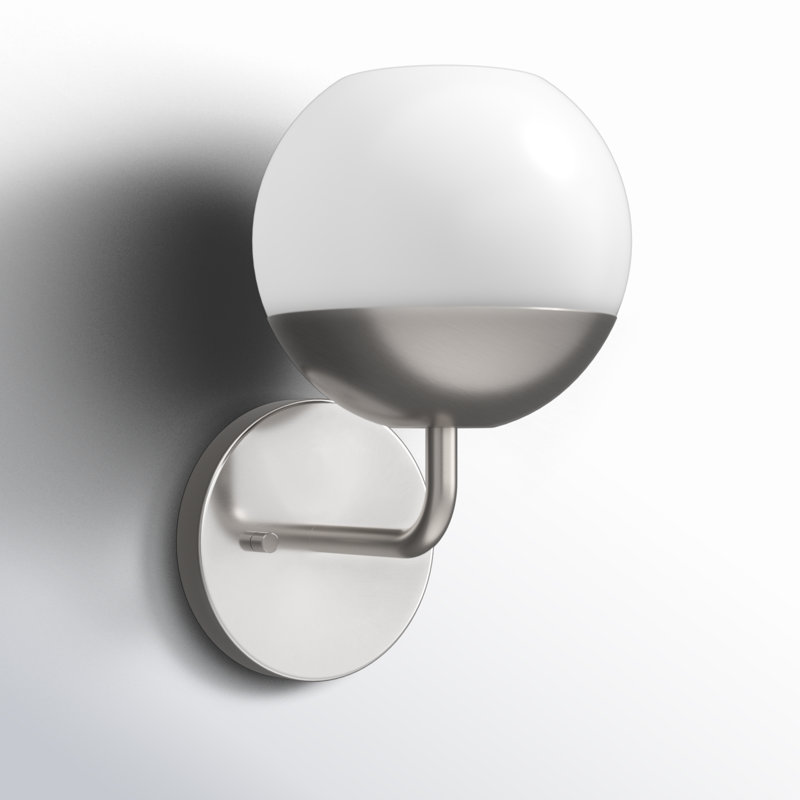 Avoca Steel Armed Sconce, Brushed Nickel