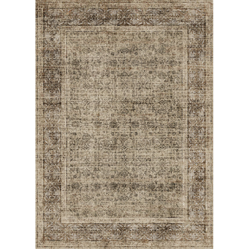 Tapis lavable intérieur / extérieur brun à poils courts pour tapis de salon / balcon