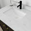 Meuble-lavabo simple autoportant de 54 po avec comptoir en marbre blanc entièrement assemblé 54 po