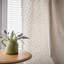 Rideau semi-transparent rustique en mélange de lin et coton (2 pièces)-488923371