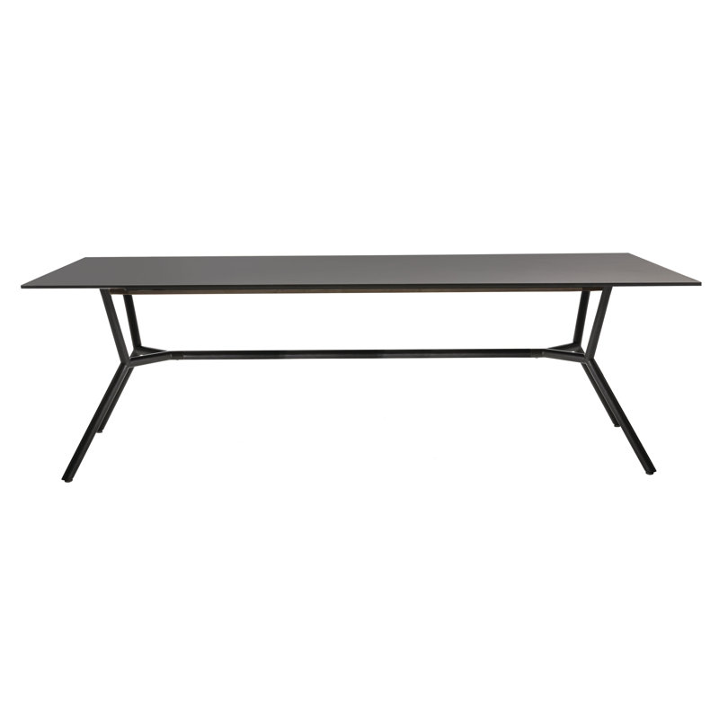 Table de salle à manger Reef, Stratifié haute pression noir, Anthracite, H 29,13 po x l 70,88 po x P 39,38 po