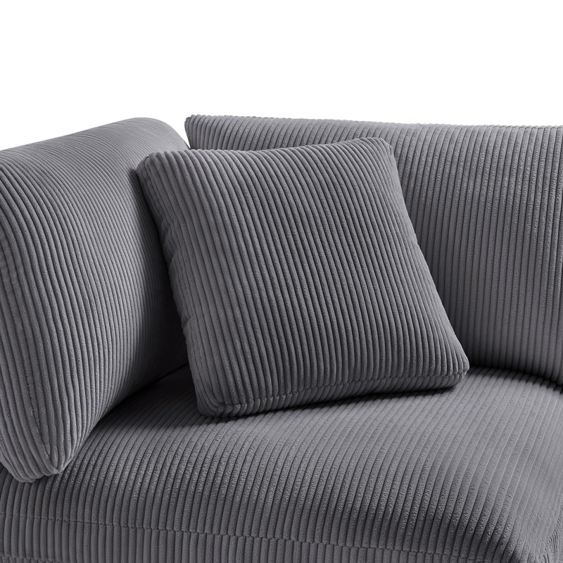 Canapé modulaire 2 pièces Chelsea - gris anthracite