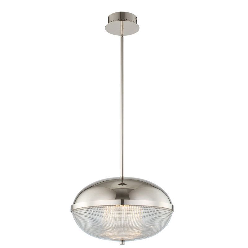 Luminaire suspendu en nickel poli Portland 1 LT Portland, Nickel poli
