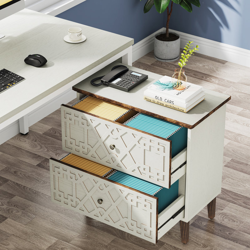 Mahzun 33.07'' Wide 2 -Drawer File Cabinet, White