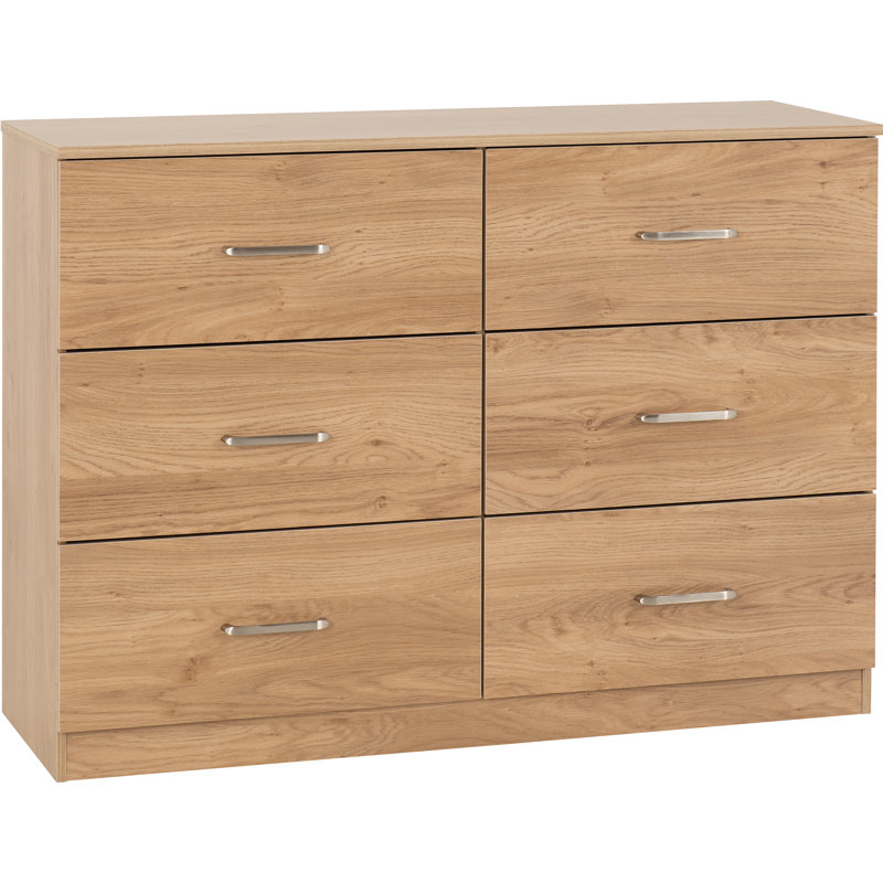 Sumrah 110cm W 6 - Drawer Chest of Drawers, Brown