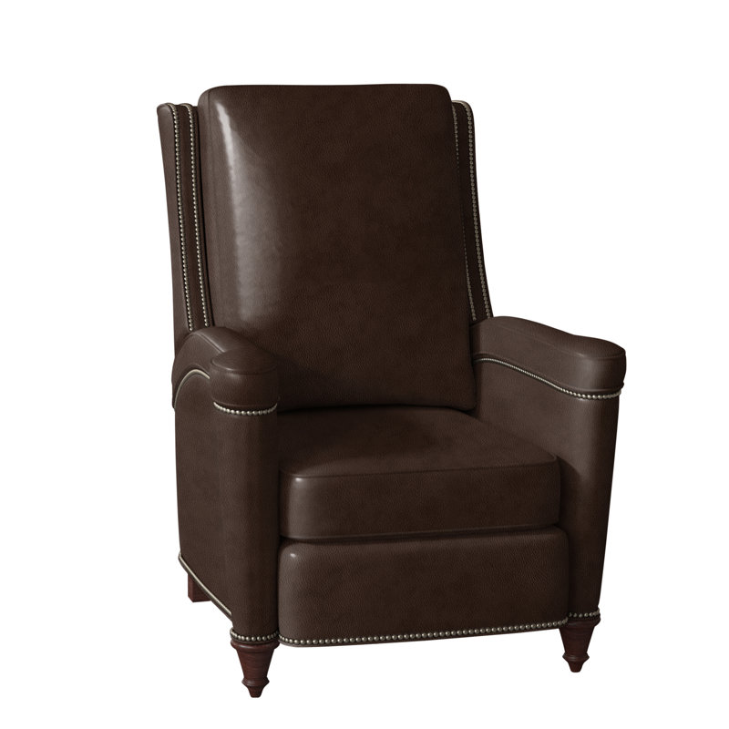 Mayes Recliner, Mahogany, Gunmetal, Anilina Hunter Genuine Leather
