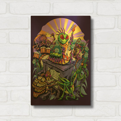 «Insect Band» par Flyland Designs, art mural en métal doré, 12 po x 16 po