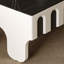 Table basse rectangulaire en bois manufacturé 47,24 po noir + blanc