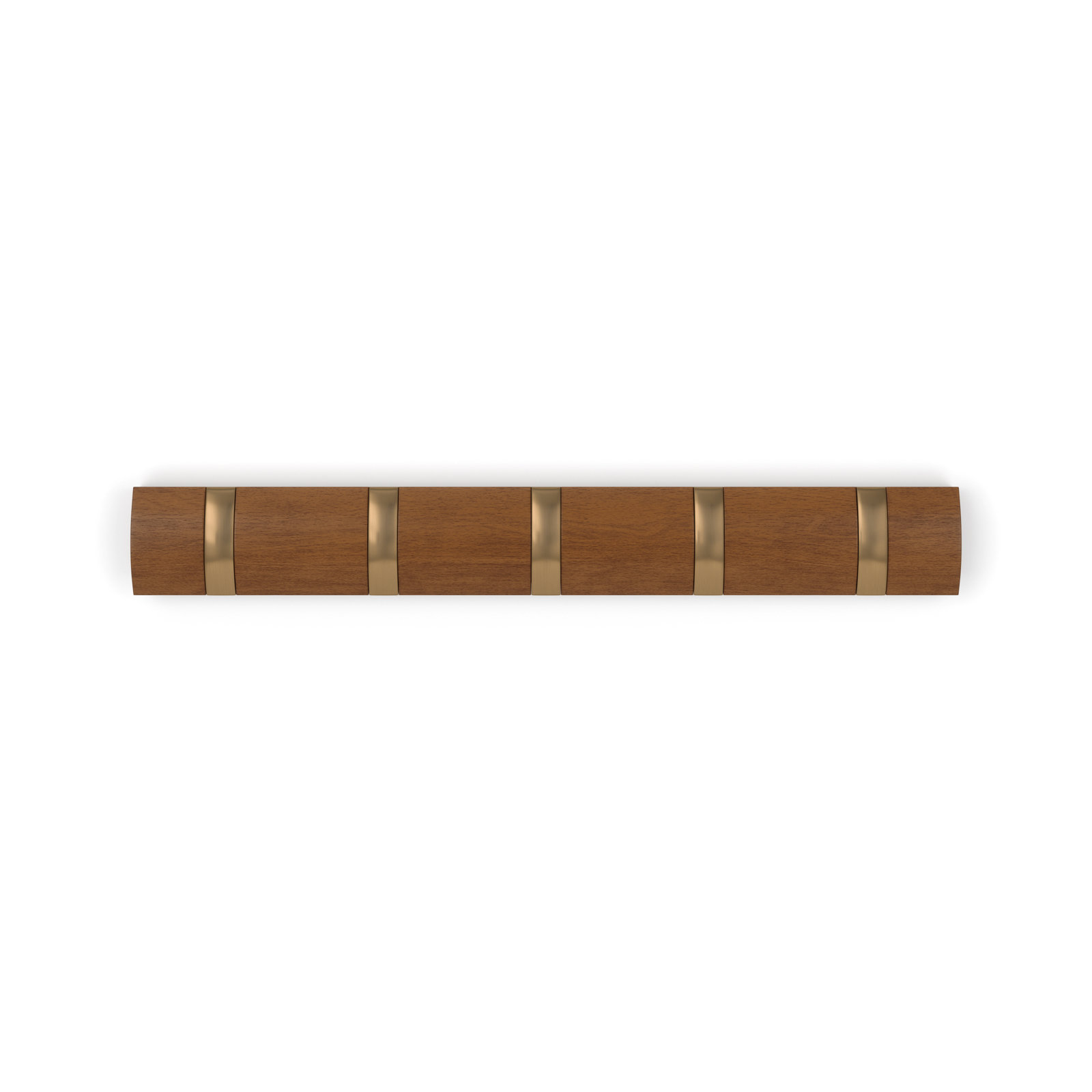 Ainikki 5 - Hook Coat Rack, Light Walnut/Warm Gold